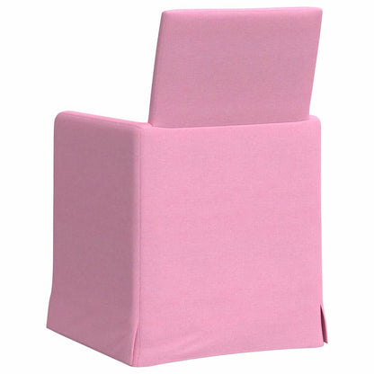 Sedie da pranzo 2 pcs Rosa 57 x 67 x 95 cm Tessuto