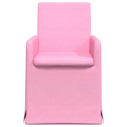 Sedie da pranzo 2 pcs Rosa 57 x 67 x 95 cm Tessuto