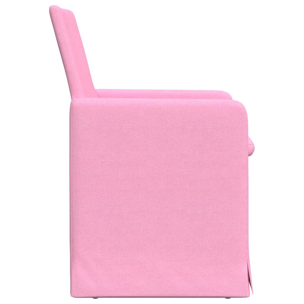 Sedie da pranzo 2 pcs Rosa 57 x 67 x 95 cm Tessuto