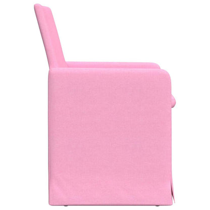 Sedie da pranzo 2 pcs Rosa 57 x 67 x 95 cm Tessuto