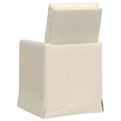 Sedie da pranzo 2 pcs Beige 57 x 67 x 98 cm Tela