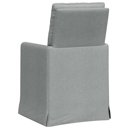 Sedie da pranzo 2 pcs Grigio chiaro 57 x 67 x 98 cm Tessuto