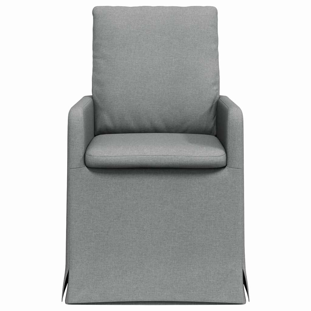 Sedie da pranzo 2 pcs Grigio chiaro 57 x 67 x 98 cm Tessuto