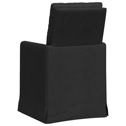 Sedie da pranzo 2 pcs Nero 57 x 67 x 98 cm Tessuto