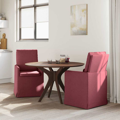 Sedie da pranzo 2 pcs Rosso vino 57 x 67 x 98 cm Tessuto