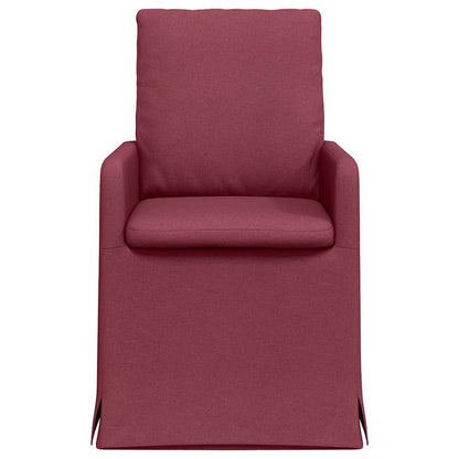 Sedie da pranzo 2 pcs Rosso vino 57 x 67 x 98 cm Tessuto