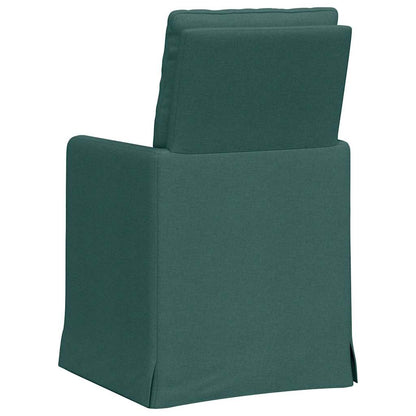 Sedie da pranzo 2 pcs Verde scuro 57 x 67 x 98 cm Tessuto
