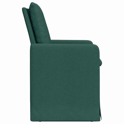 Sedie da pranzo 2 pcs Verde scuro 57 x 67 x 98 cm Tessuto