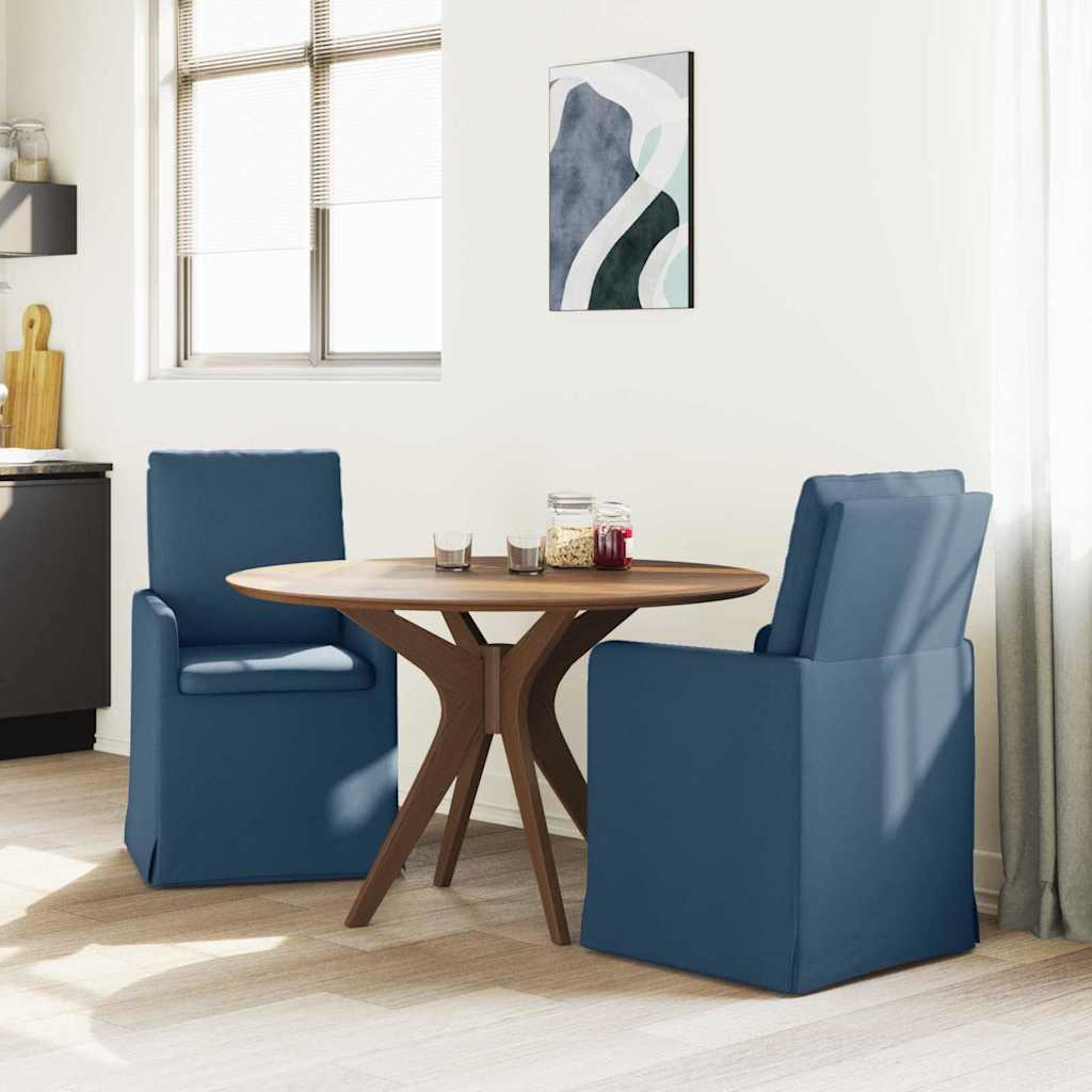Sedie da pranzo 2 pcs Blu 57 x 67 x 98 cm Tessuto
