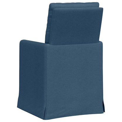 Sedie da pranzo 2 pcs Blu 57 x 67 x 98 cm Tessuto