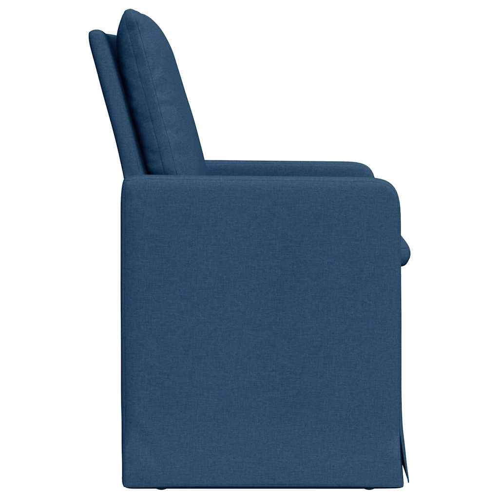 Sedie da pranzo 2 pcs Blu 57 x 67 x 98 cm Tessuto