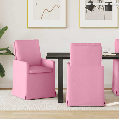 Sedie da pranzo 2 pcs Rosa 57 x 67 x 98 cm Tessuto