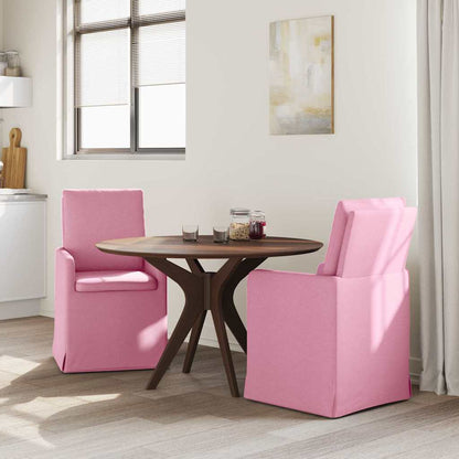 Sedie da pranzo 2 pcs Rosa 57 x 67 x 98 cm Tessuto