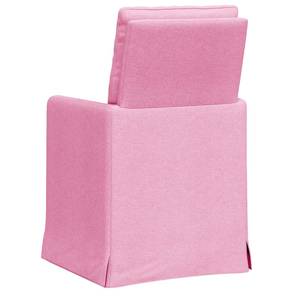 Sedie da pranzo 2 pcs Rosa 57 x 67 x 98 cm Tessuto