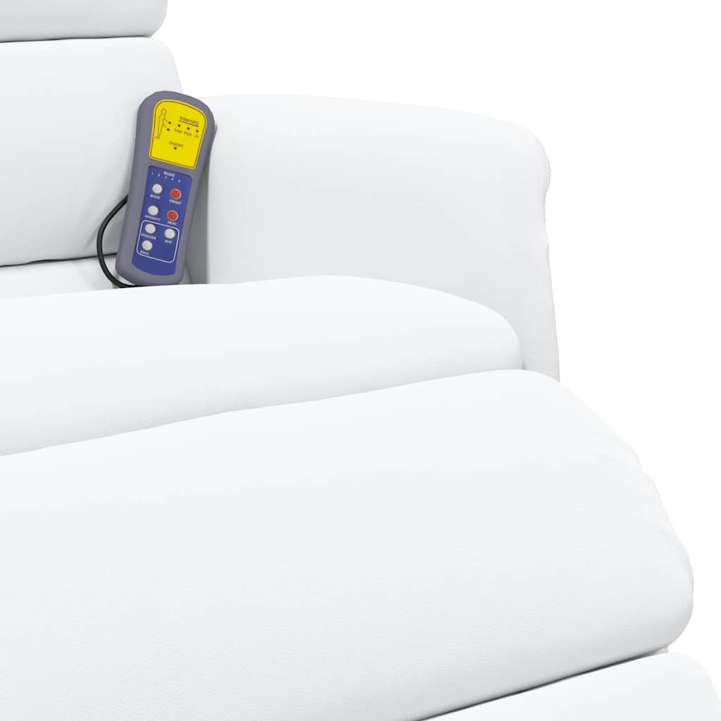 Poltrona Massaggiante Bianco 71 x 98 x 106 cm Pelle sintetica - homemem39