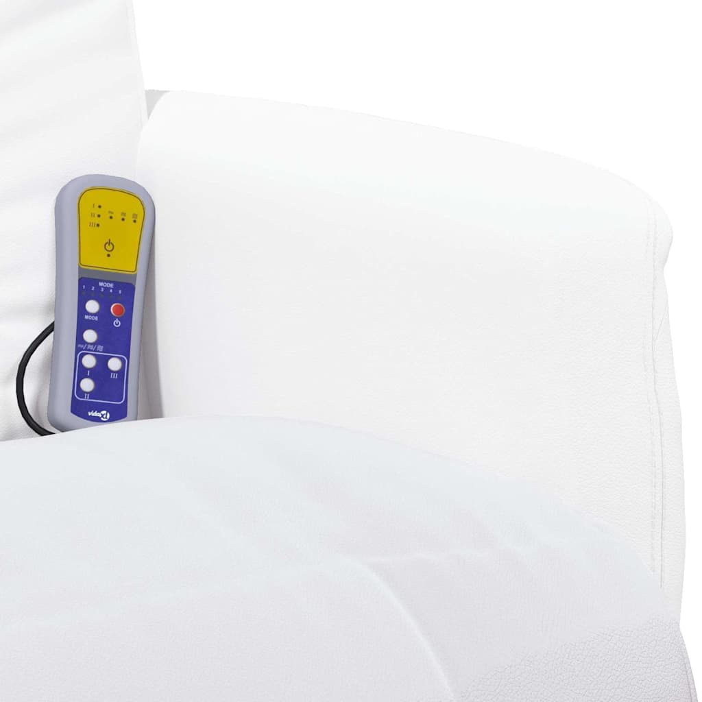 Poltrona reclinabile con massaggio Bianco 71 x 90 x 105 cm | homemem39