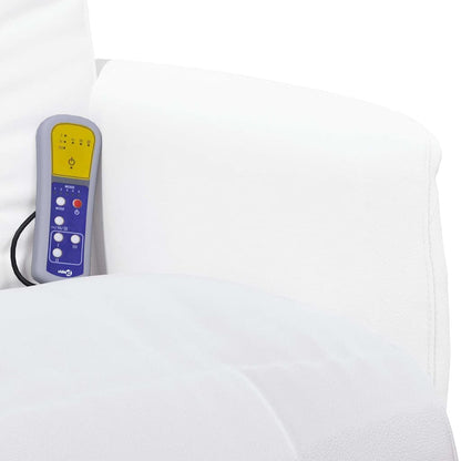 Poltrona reclinabile con massaggio Bianco 71 x 90 x 105 cm