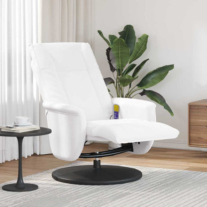 Poltrona reclinabile con massaggio Bianco 71 x 90 x 105 cm