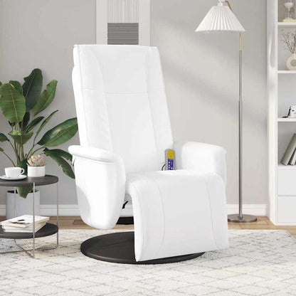 Poltrona reclinabile con massaggio Bianco 71 x 90 x 105 cm