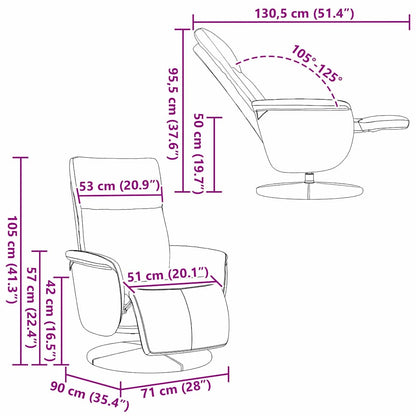 Poltrona Massaggiante Bianco 71 x 90 x 105 cm Pelle Sintetica