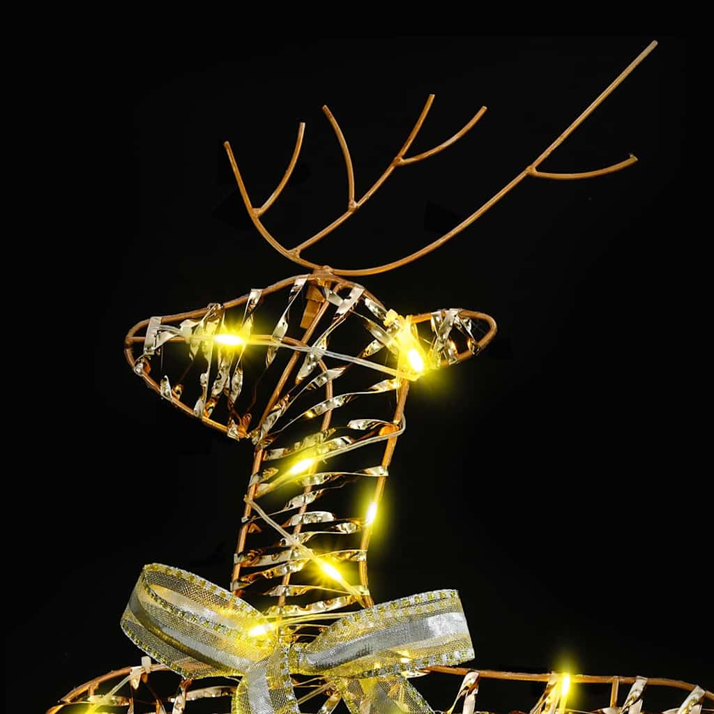Renne LED con 80 LED 4 pcs Oro PET | homemem39