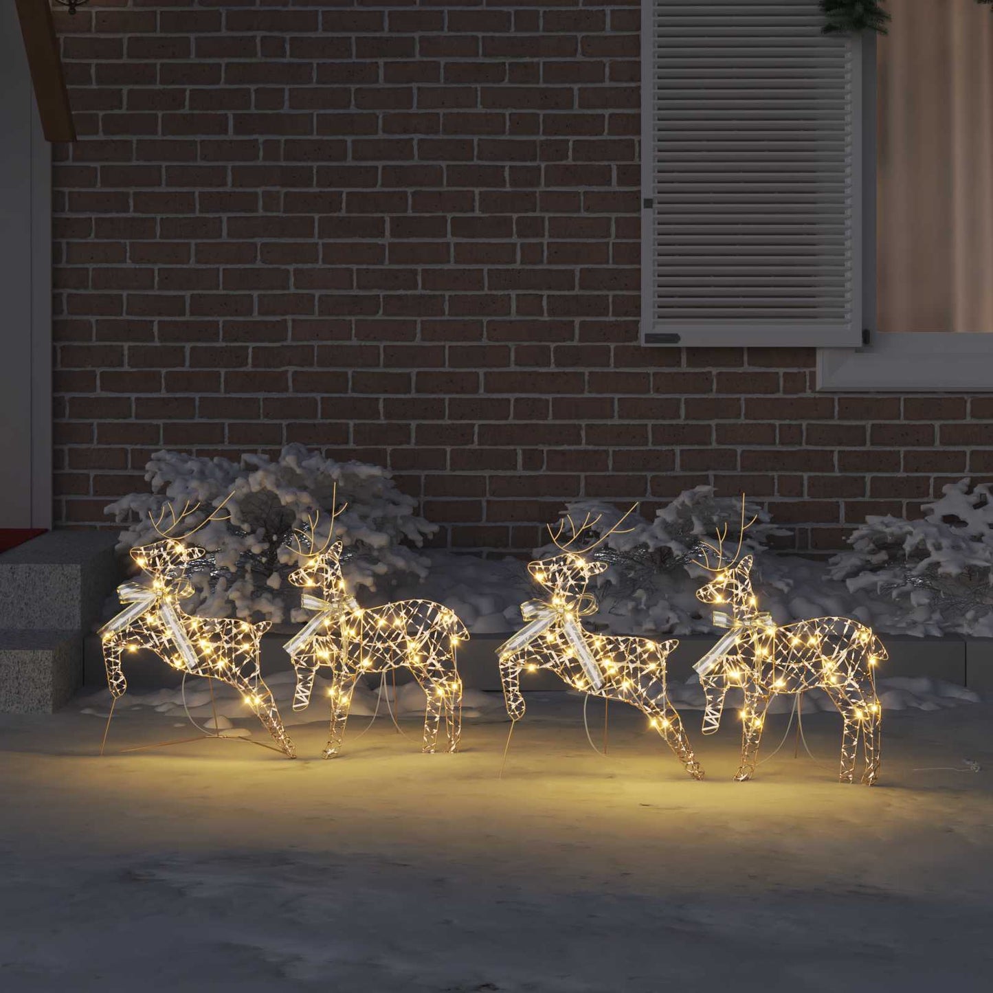 Renne LED con 80 LED 4 pcs Oro PET | homemem39