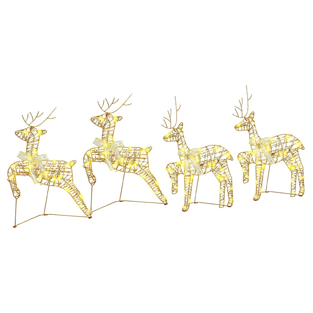 Renne LED con 80 LED 4 pcs Oro PET | homemem39