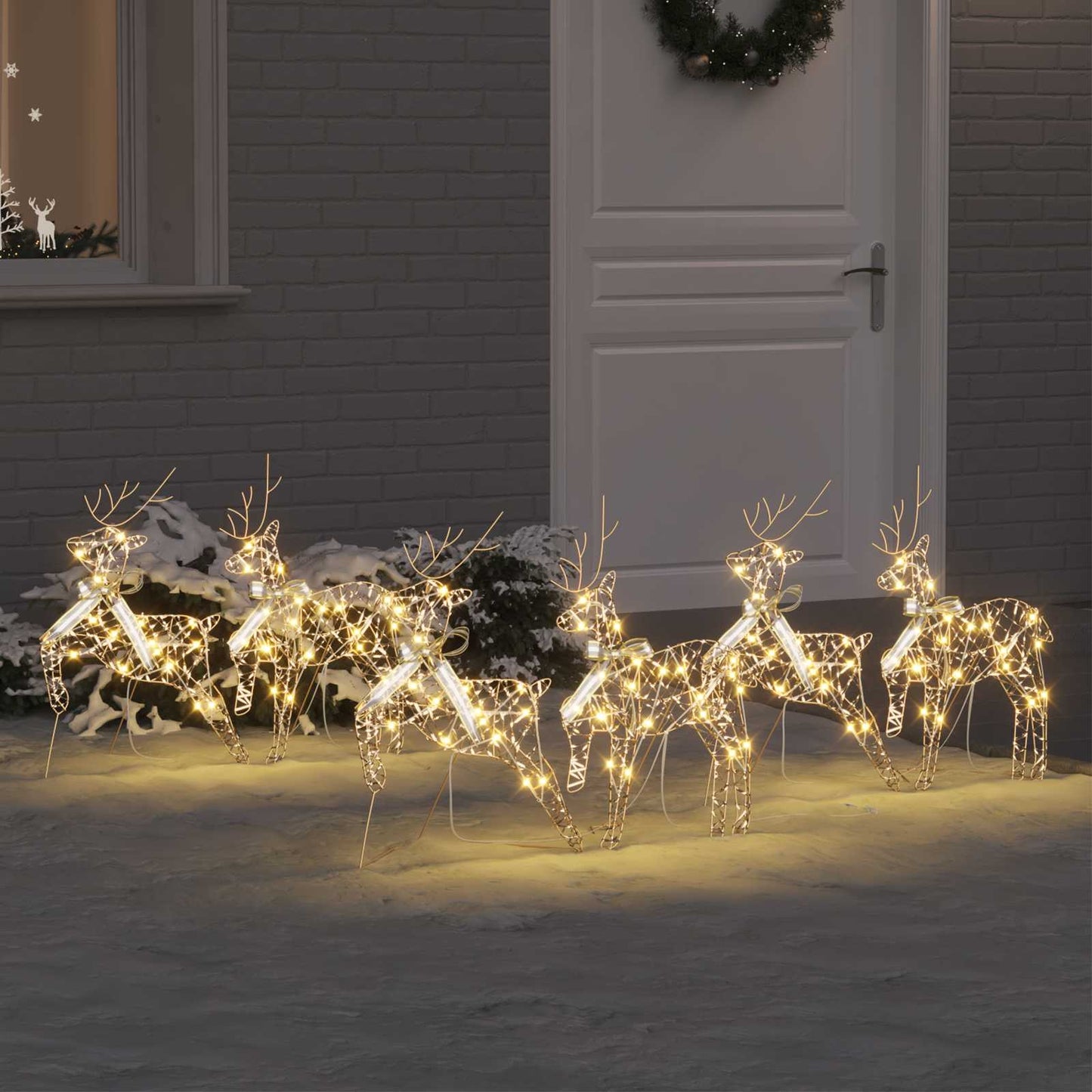 Renne LED con 180 LED 6 pcs Oro PET | homemem39