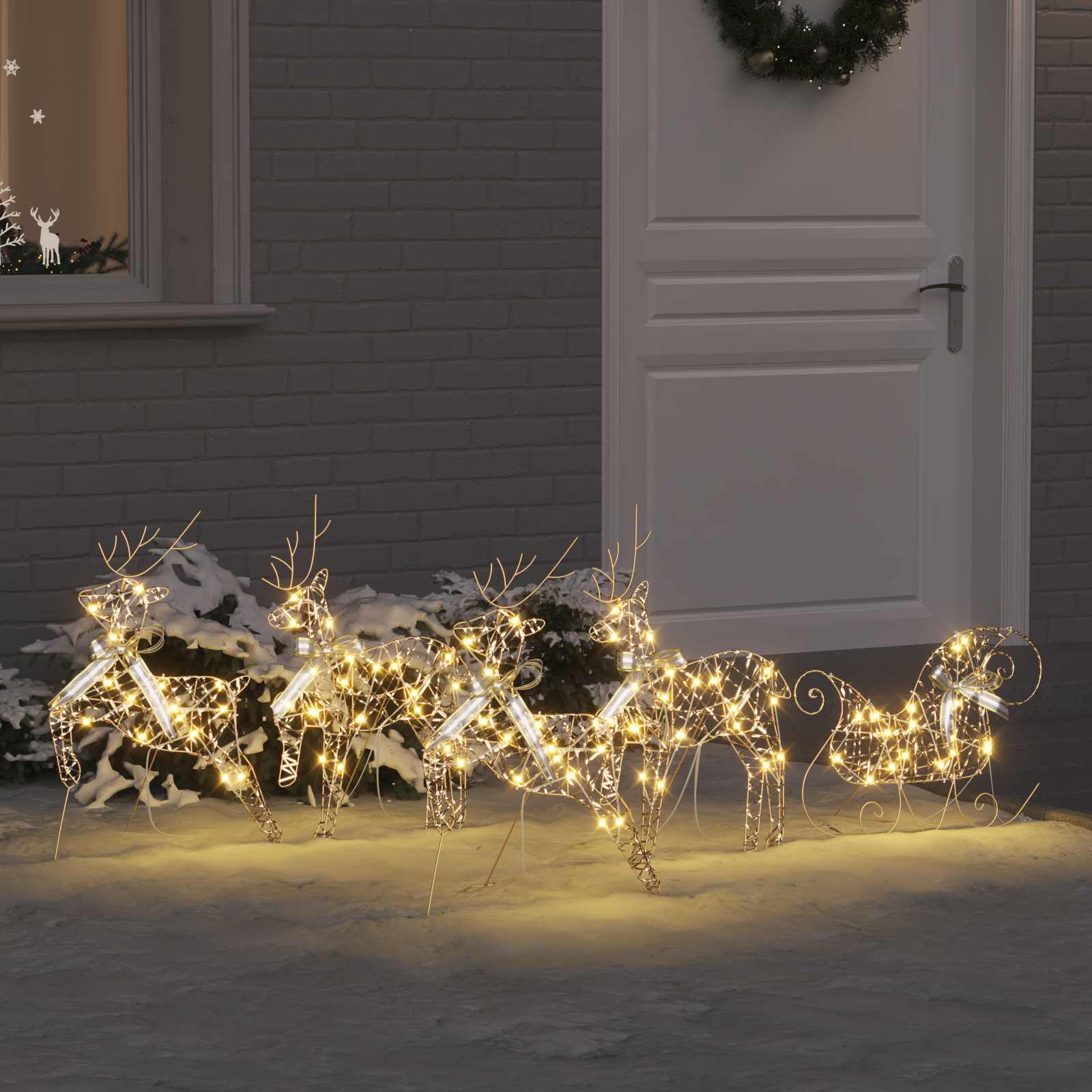 Renne LED con 40 LED 5 pcs Oro PET | homemem39