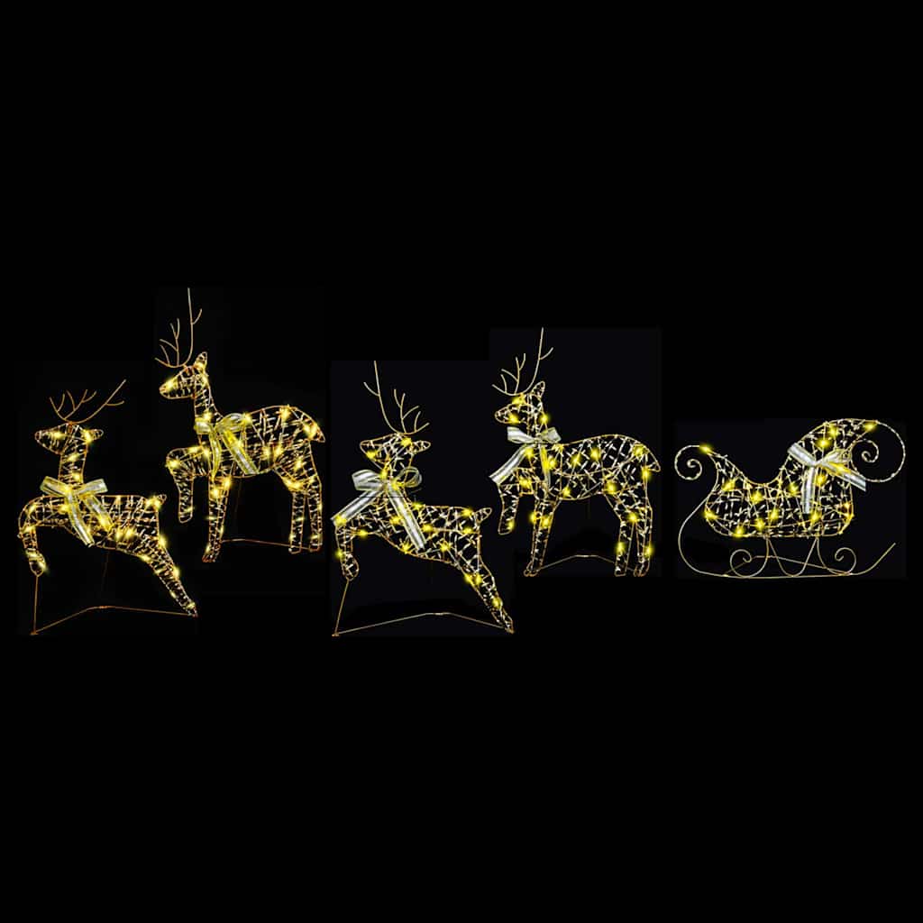 Renne LED con 40 LED 5 pcs Oro PET | homemem39