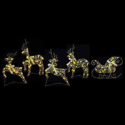 Renne LED con 40 LED 5 pcs Oro PET | homemem39