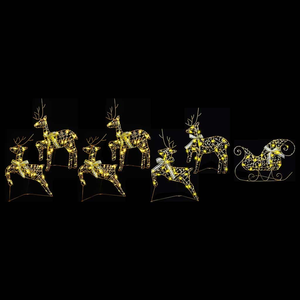 Renne LED con 40 LED 7 pcs Oro PET | homemem39