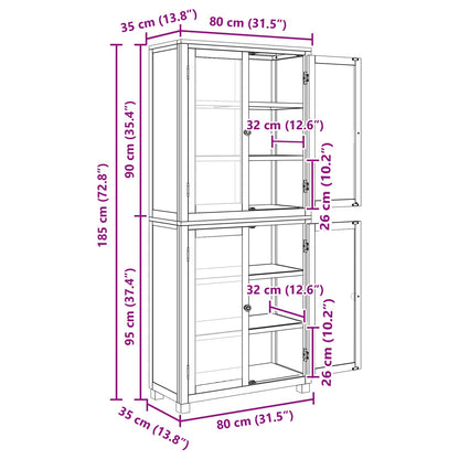 Set di Mobili per Magazzino con porta Marrone Legno multistrato