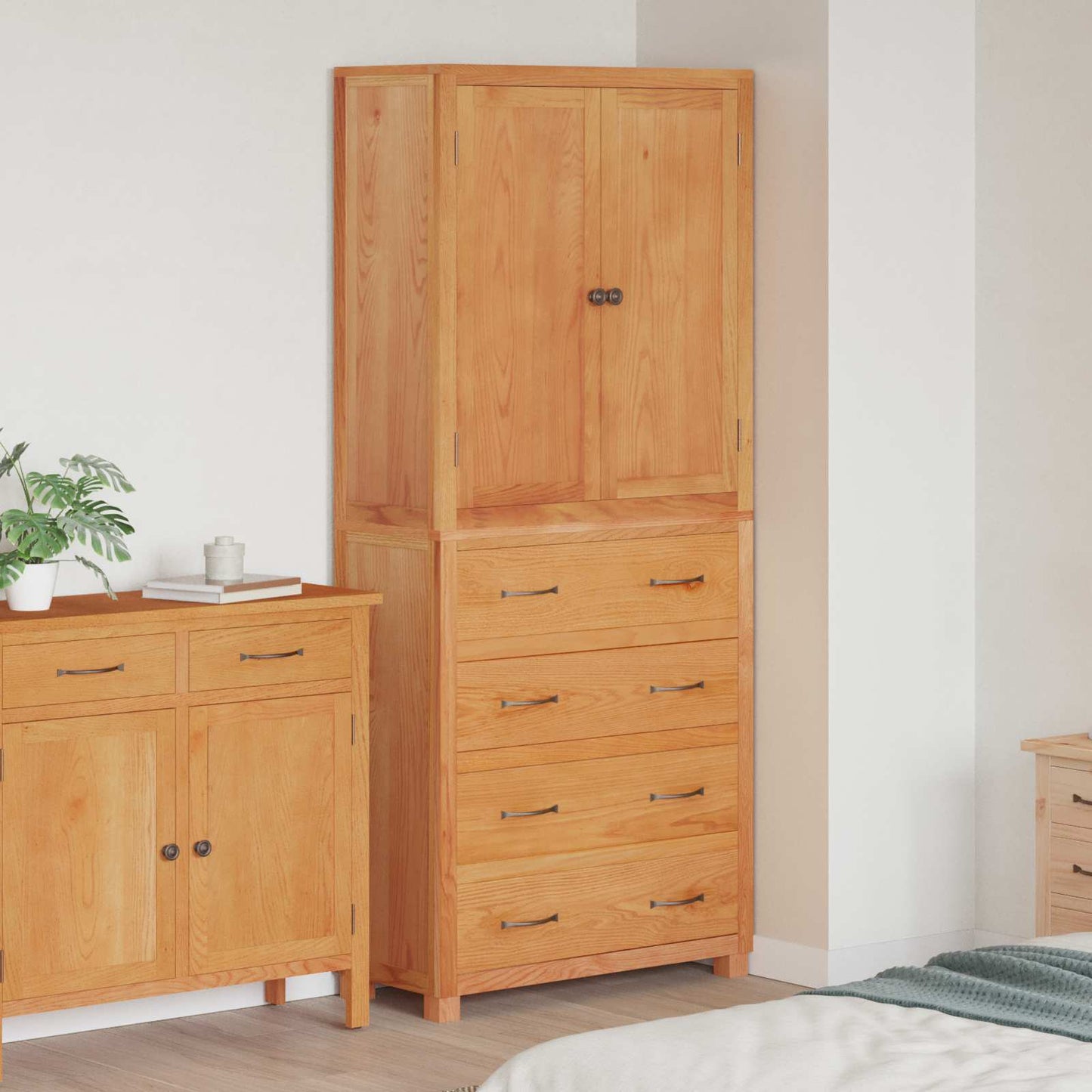 Set di Mobili per Magazzino 2 pz Naturale 80 x 35 x 185 cm