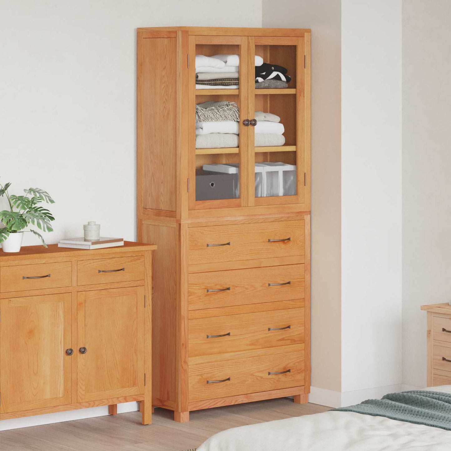 Set di Mobili per Magazzino 2 pz Naturale 80 x 35 x 185 cm