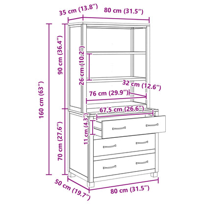 Set di Mobili per Magazzino 2 pz Marrone 80 x 50 x 160 cm
