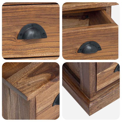 Supporto TV Naturale 110 x 30 x 40 cm Legno di teak solido