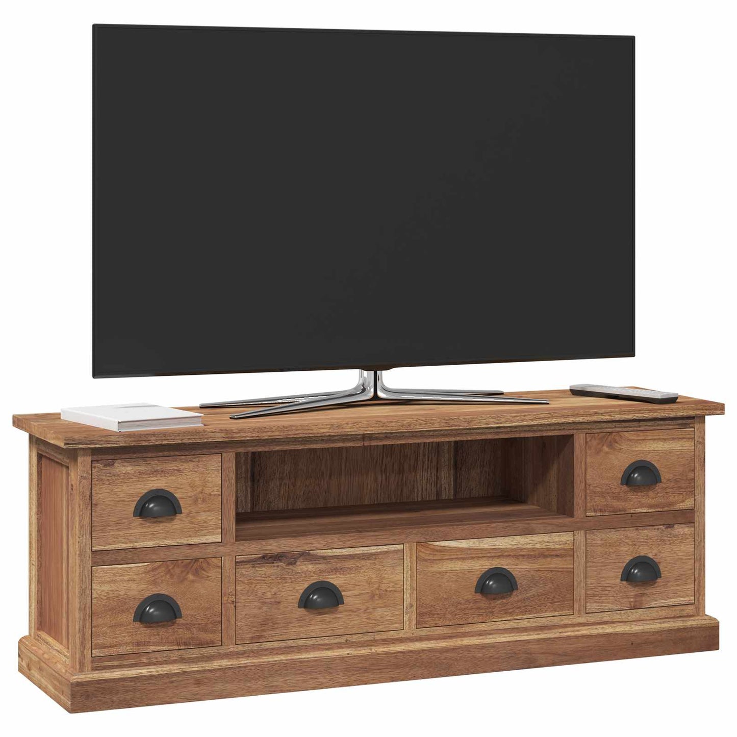Supporto TV Naturale 110 x 30 x 40 cm Legno di teak solido