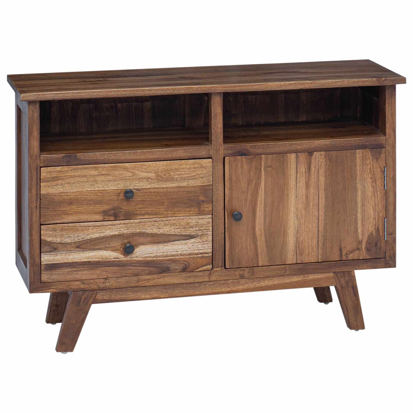 Credenza Naturale 100 x 30 x 68 cm Legno di teak solido