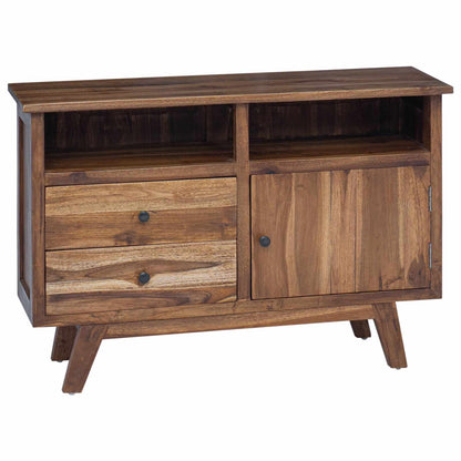 Credenza Naturale 100 x 30 x 68 cm Legno di teak solido