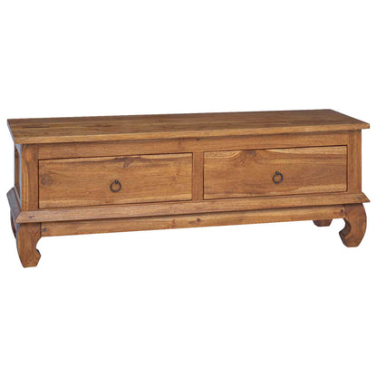 Supporto TV Naturale 110 x 35 x 40 cm Legno di teak solido