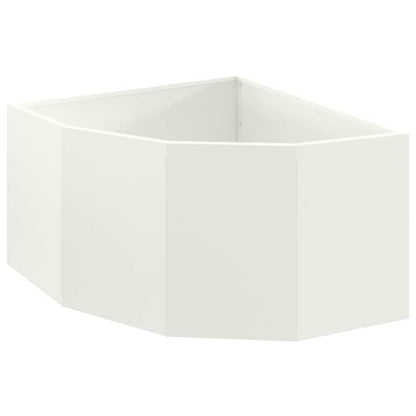 Vaso d'angolo Bianco 60 x 60 x 35 cm Acciaio