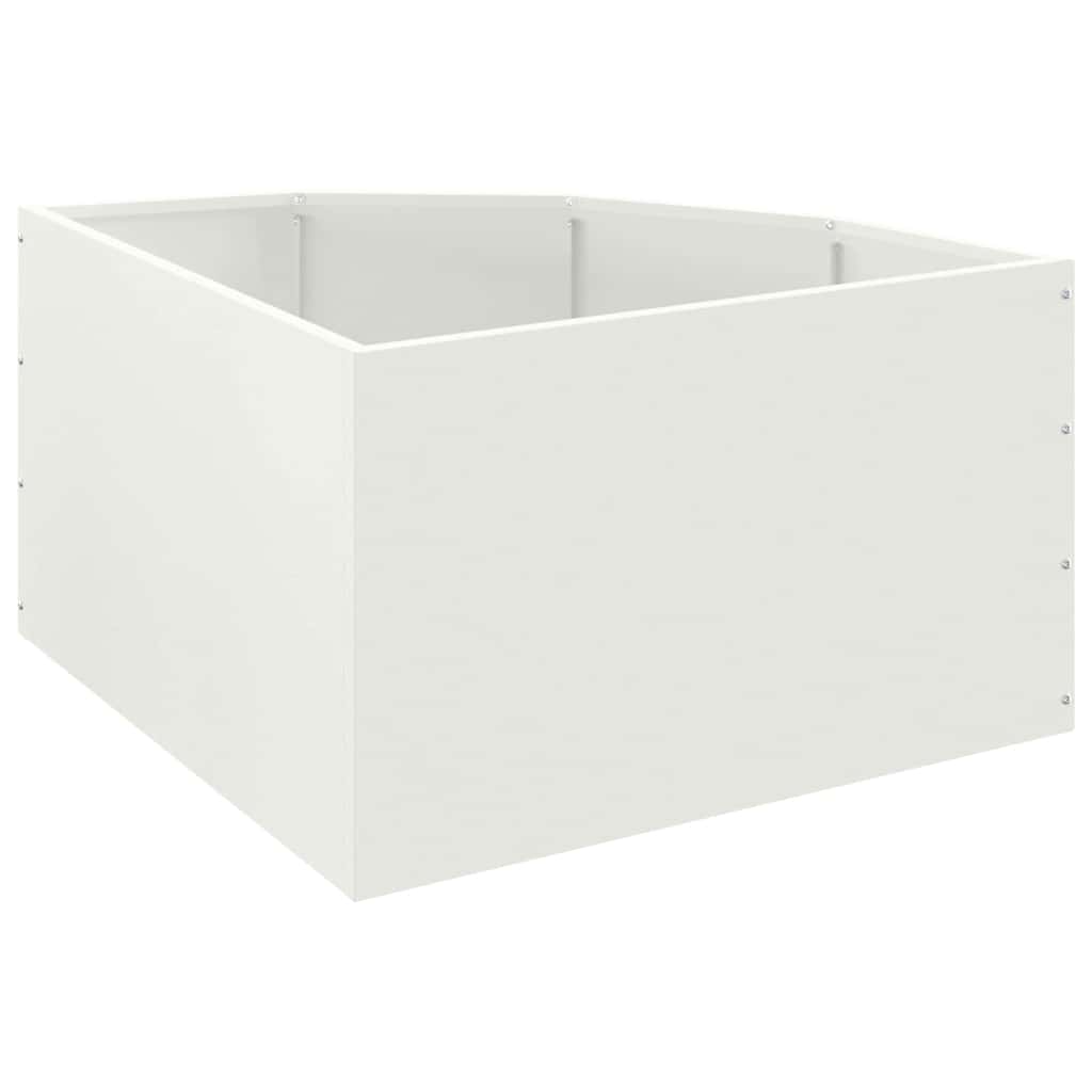 Vaso d'angolo Bianco 60 x 60 x 35 cm Acciaio