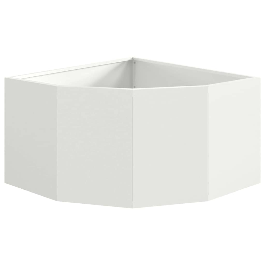 Vaso d'angolo Bianco 60 x 60 x 35 cm Acciaio