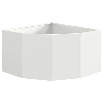 Vaso d'angolo Bianco 60 x 60 x 35 cm Acciaio