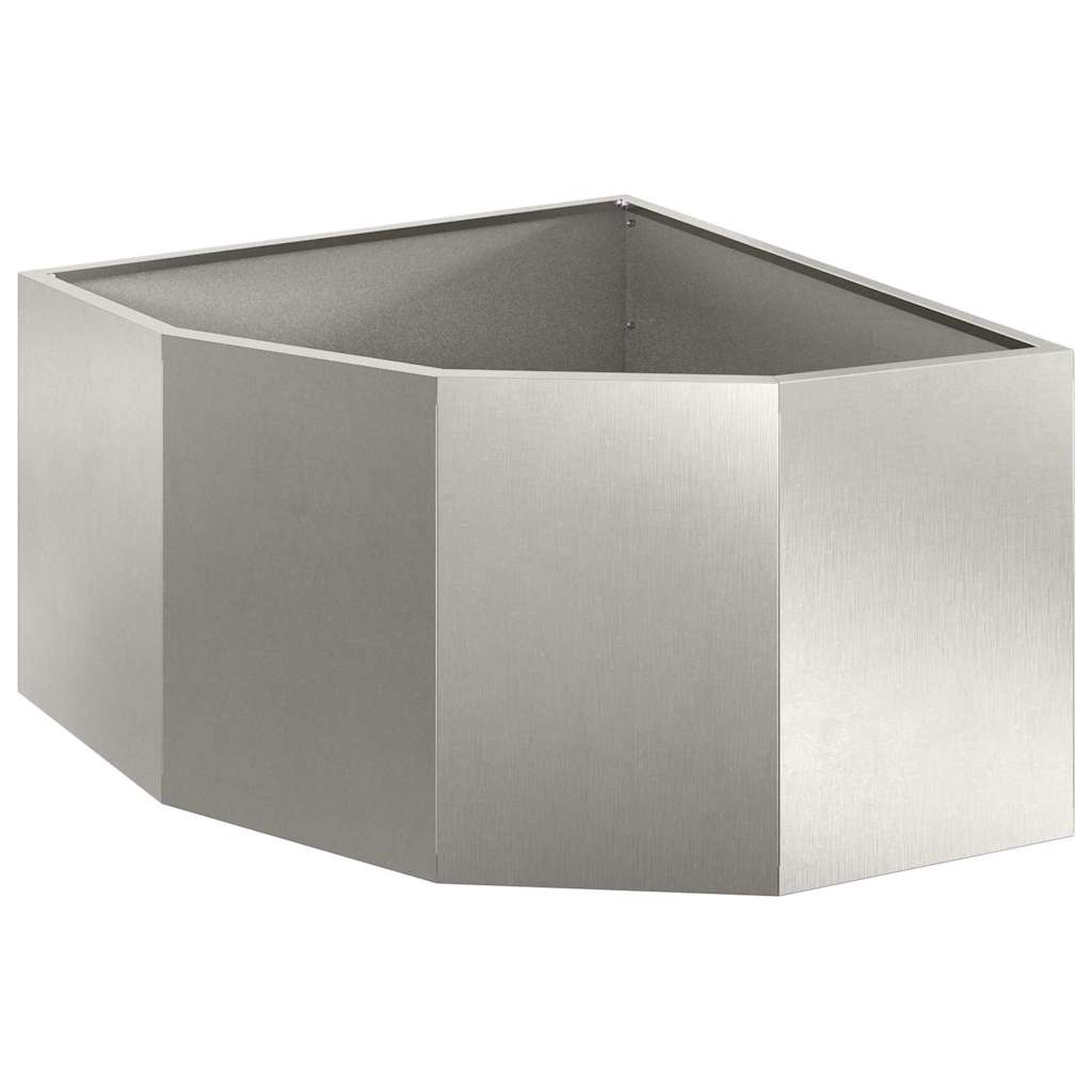 Vaso d'angolo Argento 60 x 60 x 35 cm Acciaio inossidabile