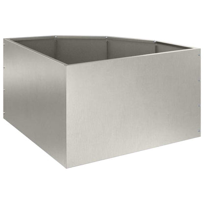 Vaso d'angolo Argento 60 x 60 x 35 cm Acciaio inossidabile