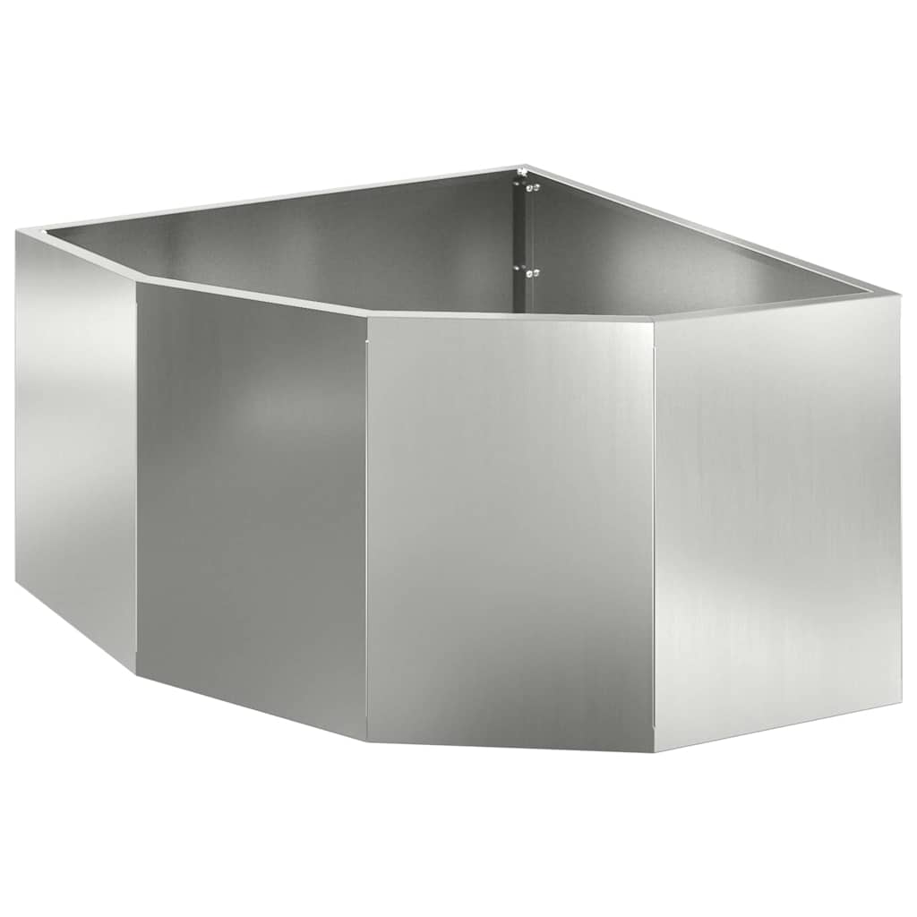 Vaso d'angolo Argento 60 x 60 x 35 cm Acciaio zincato