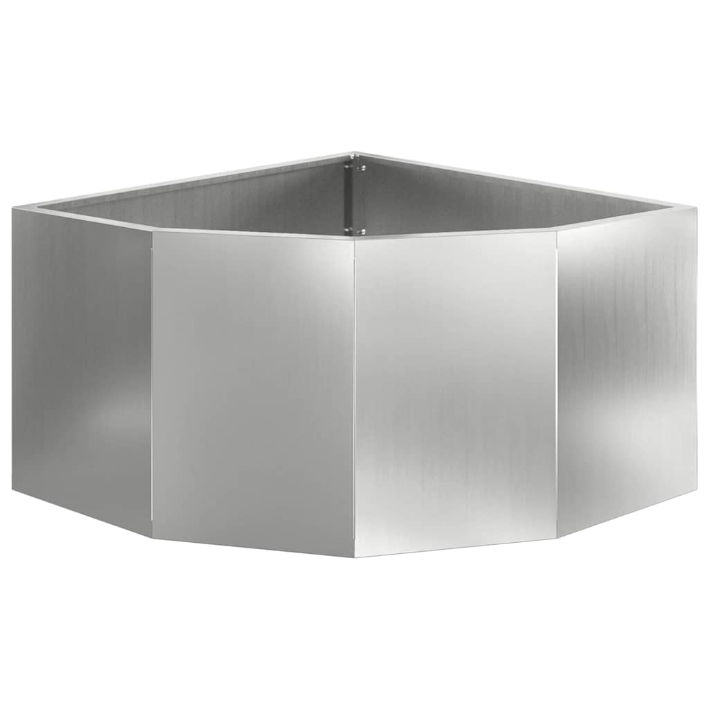 Vaso d'angolo Argento 60 x 60 x 35 cm Acciaio zincato