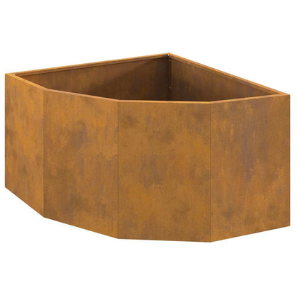 Vaso d'angolo Ruggine 60 x 60 x 35 cm acciaio corten